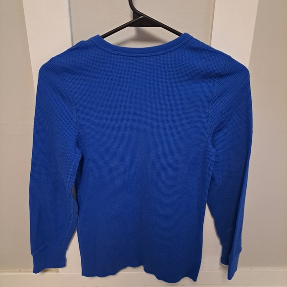 Athletic Works Kids Thermal Shirt – Royal Blue Waffle Knit Long Sleeve - Picture 2 of 4